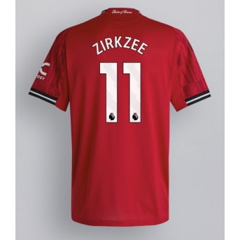 Billige Fotballdrakt Manchester United Joshua Zirkzee #11 Replika Hjemmedrakt 2025-26 Kortermet